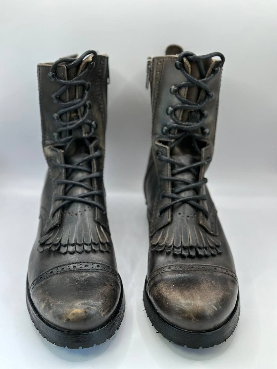 Allsaints AllSaints Leather Military Brogue Boots Lampo Combat Size US 7.5 / IT 37.5 - 4 Thumbnail