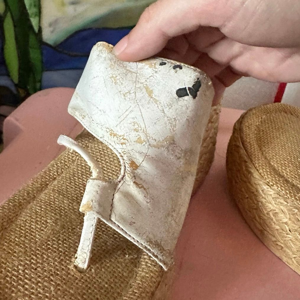 Other soda vintage platform woven white sandals Size US 7 / IT 37 - 4 Thumbnail