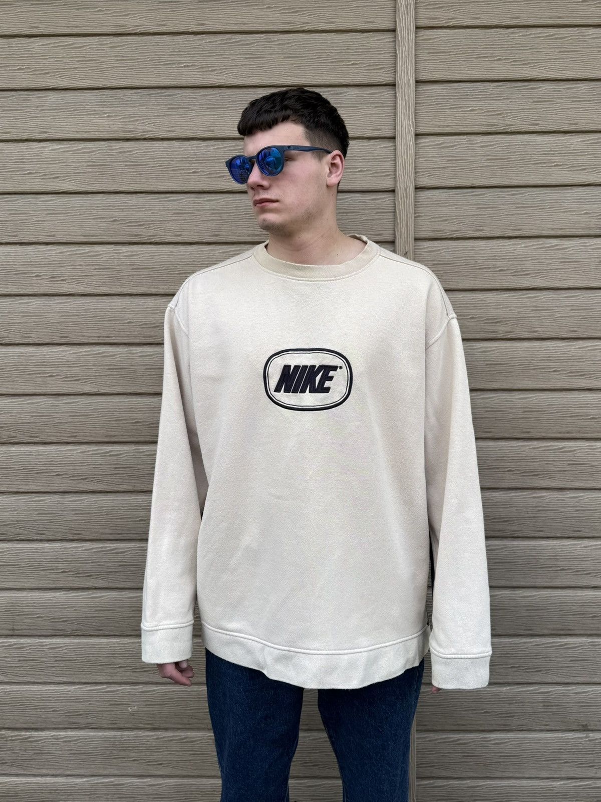 Nike Vintage Nike Center Logo Sweatshirt XXL XXXL Y2K Swoosh Size US XXL / EU 58 / 5 - 4 Thumbnail