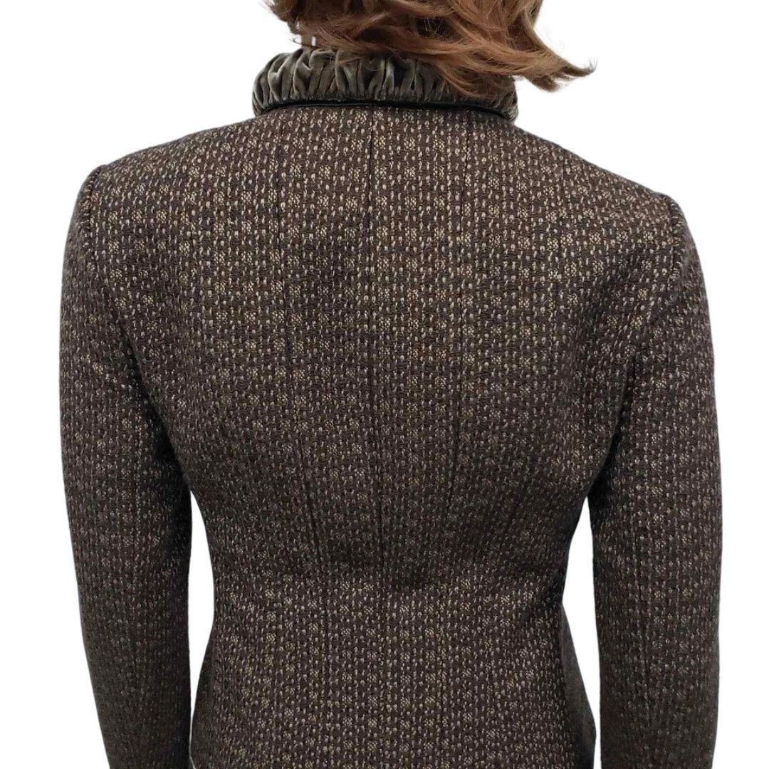 Elie Tahari Elie Tahari Tweed Blazer Jacket Velvet Trim Reversible XS/S Size XS / US 0-2 / IT 36-38 - 11 Thumbnail