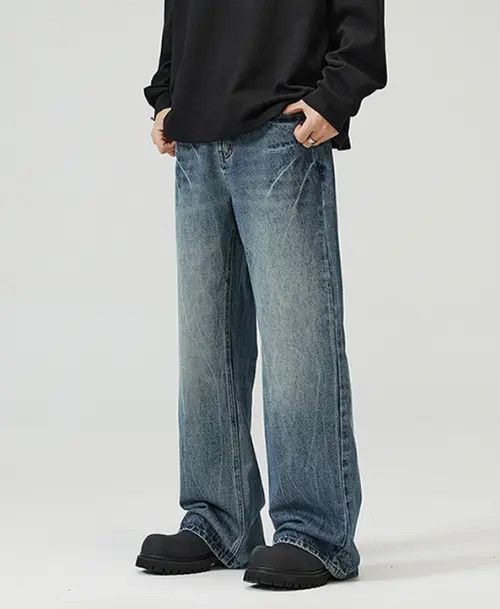 VIBE American street lightning cleanfit wide-leg flared jeans Size US 34 / EU 50 - 5 Thumbnail