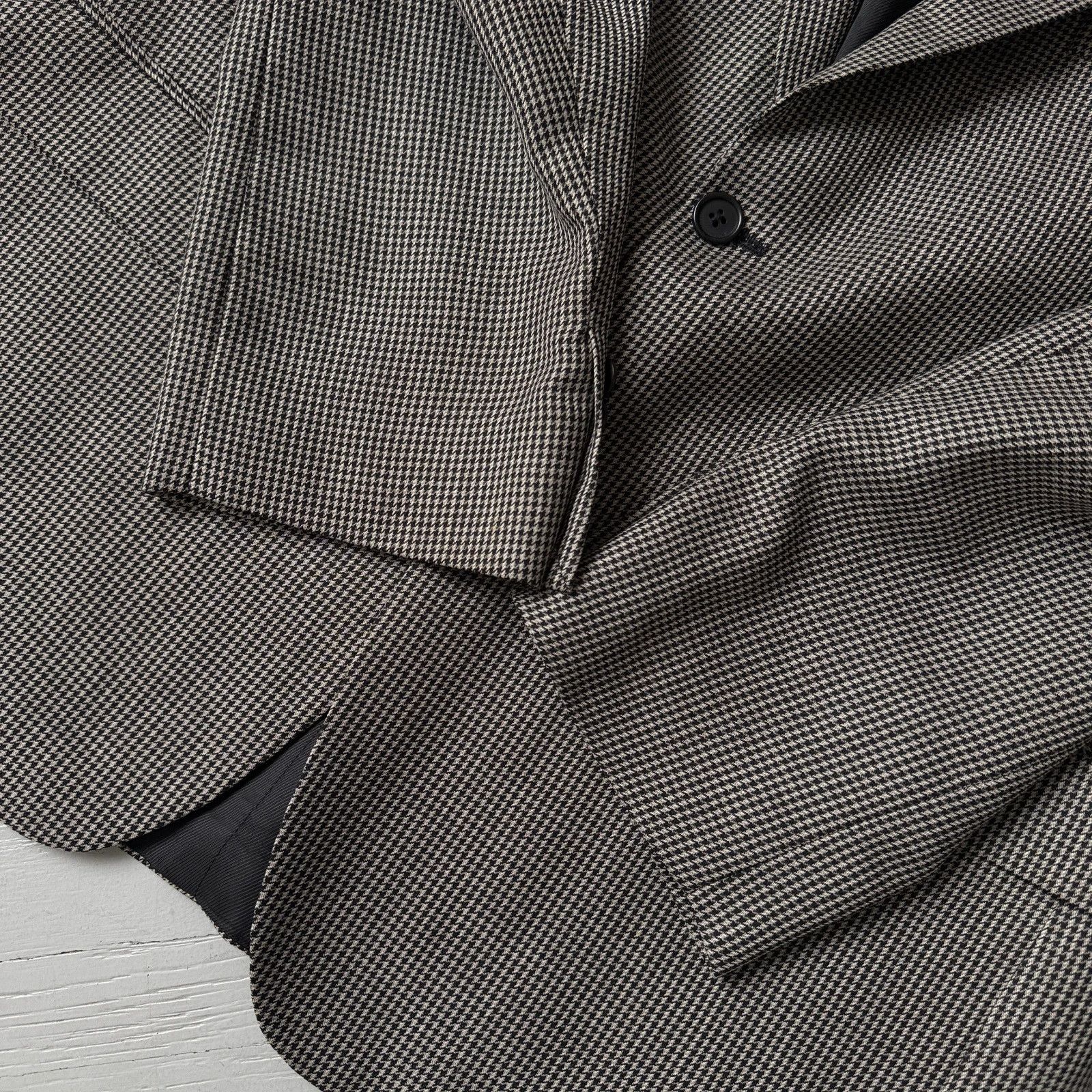 Marks & Spencer Vintage Wool Check Blazer Gray Classic Tailored Jacket Size US L / EU 52-54 / 3 - 5 Thumbnail