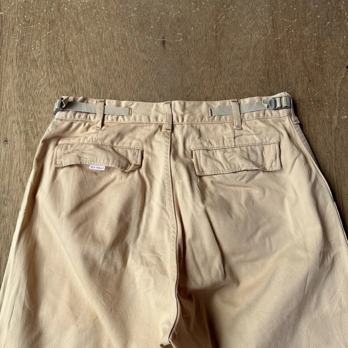 Karl Helmut W29 L31🔥VINTAGE KARL HELMUT PATCH WORKWEAR BAGGY MADE JAPAN Size US 29 - 12 Thumbnail