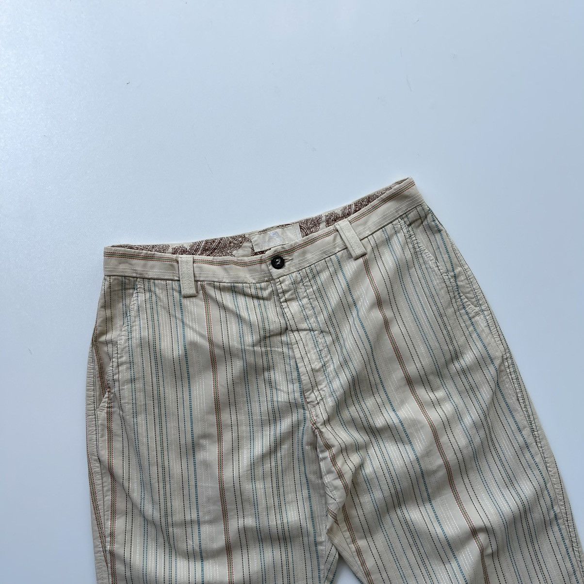 Etro Etro Milano DI Striped Vintage Cotton Chino Pants Cream Size US 32 / EU 48 - 2 Thumbnail