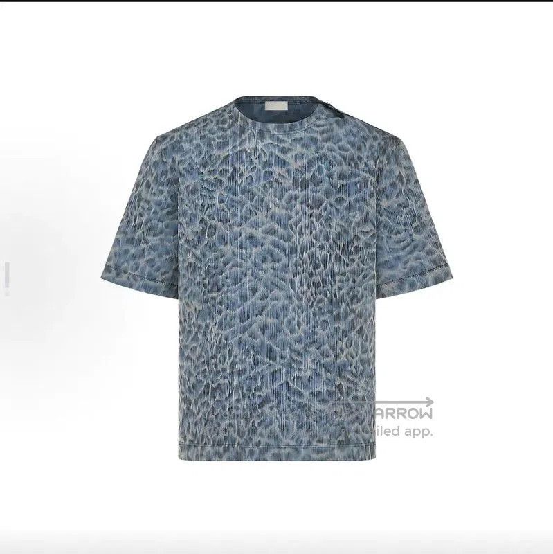 Dior Dior Men's Blue Printed Nylon T-Shirt . Size US M / EU 48-50 / 2 - 8 Thumbnail