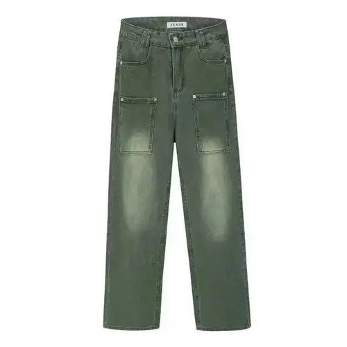 Anime × Designer × Jean Pants y2k hiphop distressed baggy cargo jeans Size US 32 / EU 48 - 4 Thumbnail