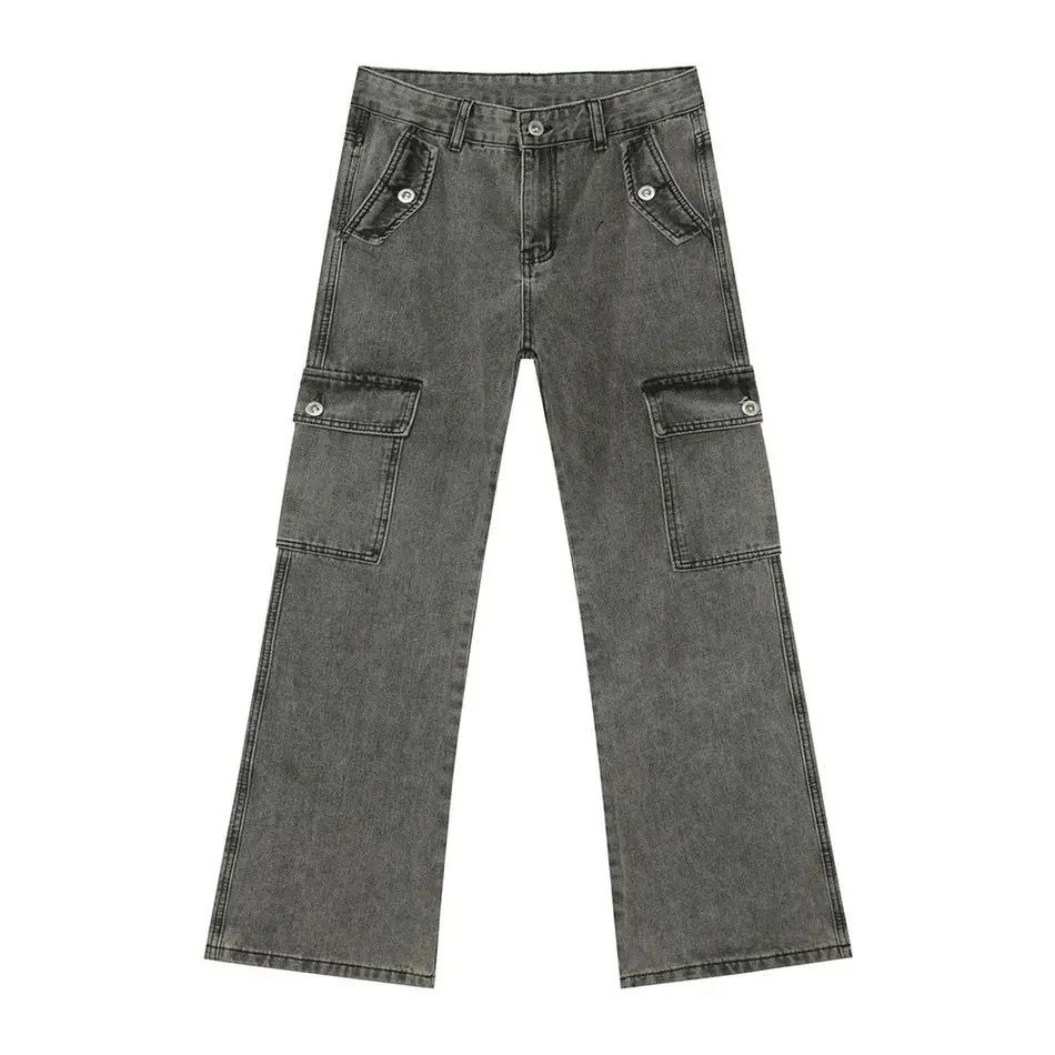 Japanese Brand Retro loose straight pocket jeans Size US 32 / EU 48 - 4 Thumbnail