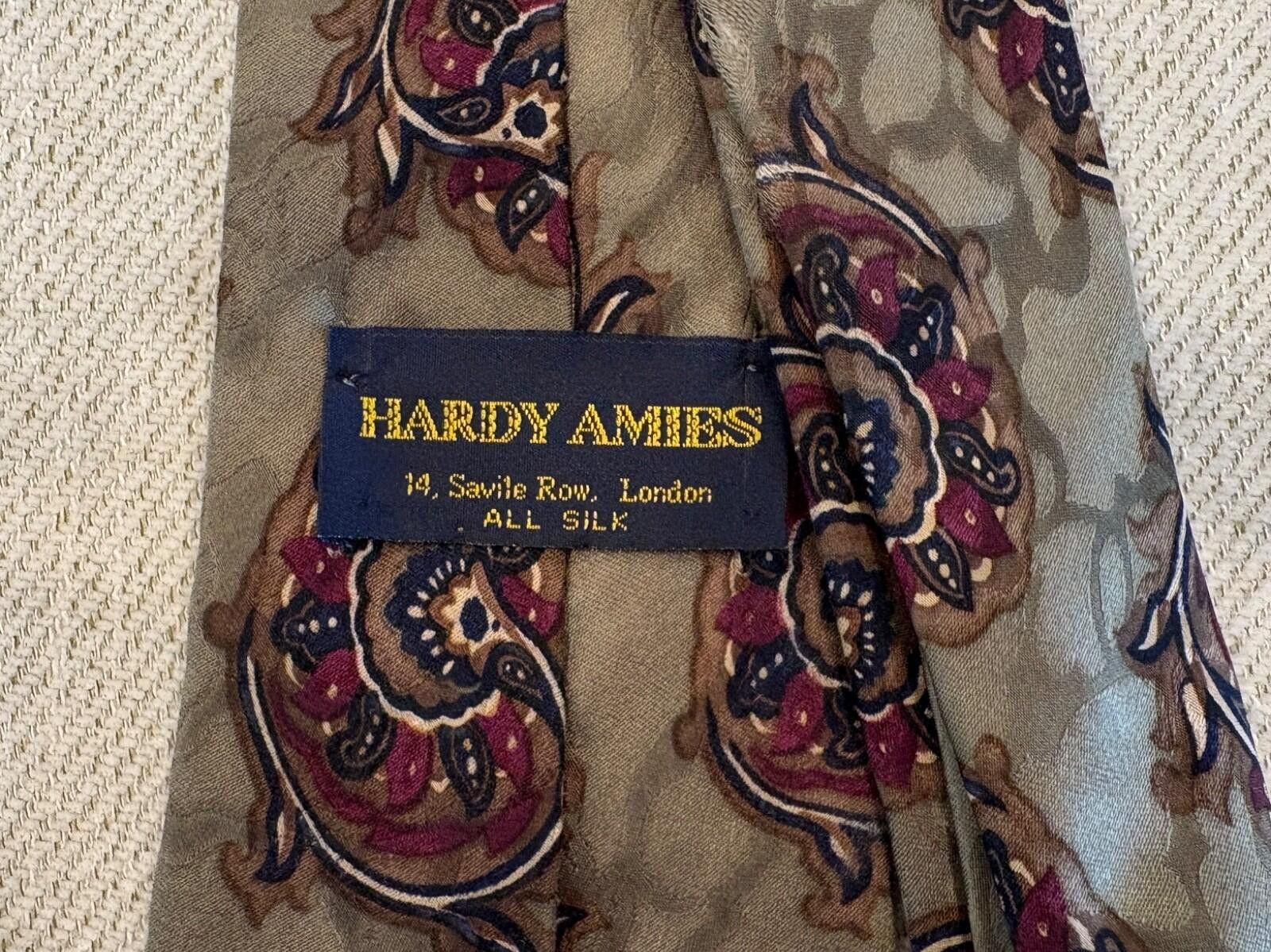Hardy Amies Hardy Amies Savile Row London Silk Tie VTG Paisley British Size ONE SIZE - 2 Thumbnail