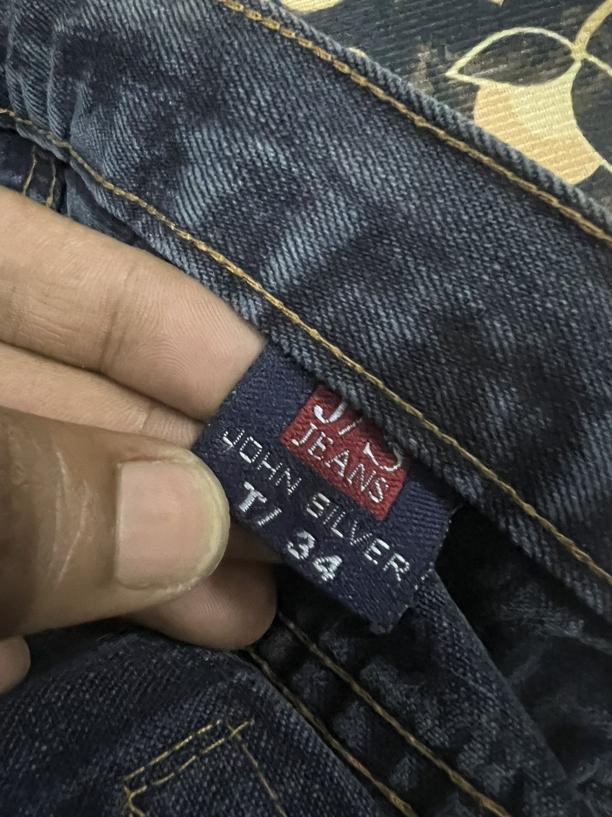 If Six Was Nine × Japanese Brand BAGGY💥JOHN SILVER CARGO PANT DISTRESSED DENIM PANT Size US 33 - 9 Thumbnail