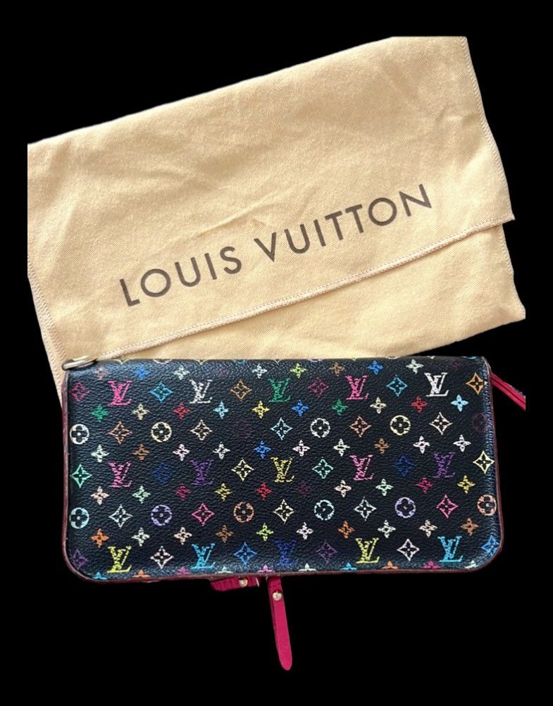 Louis Vuitton SOLD Takashi Murakami Insolite Wallet Black Multicolore Pink Size ONE SIZE - 2 Thumbnail