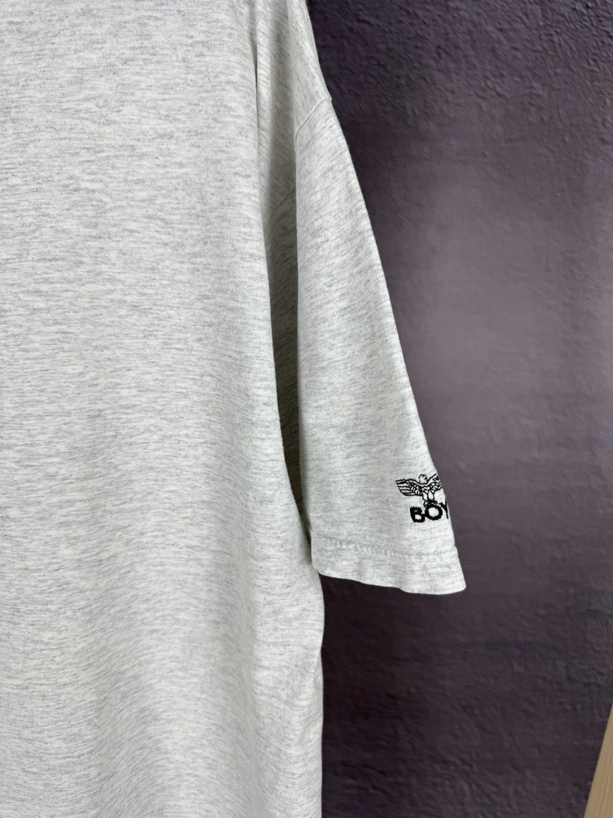 Boy London Hanes Boy London Vintage 90s grey big logo tee shirt Size US XL / EU 56 / 4 - 8 Thumbnail