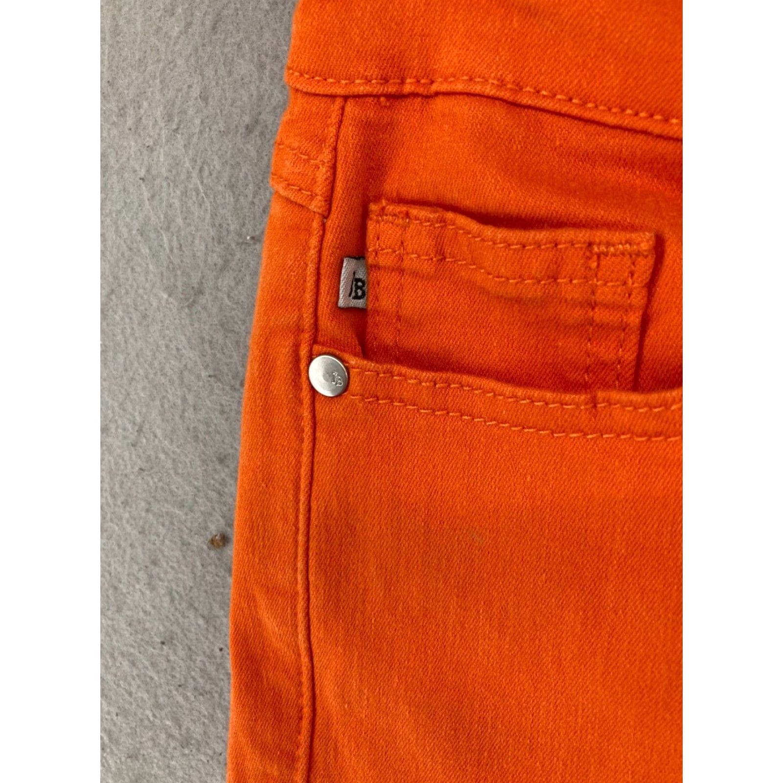 Vintage Judy Blue Women's High Rise Orange Stretch Super Flare Bellbottom Jeans 25 Regular Fit Bohemian Retro Size 42" / US 20 - 7 Thumbnail