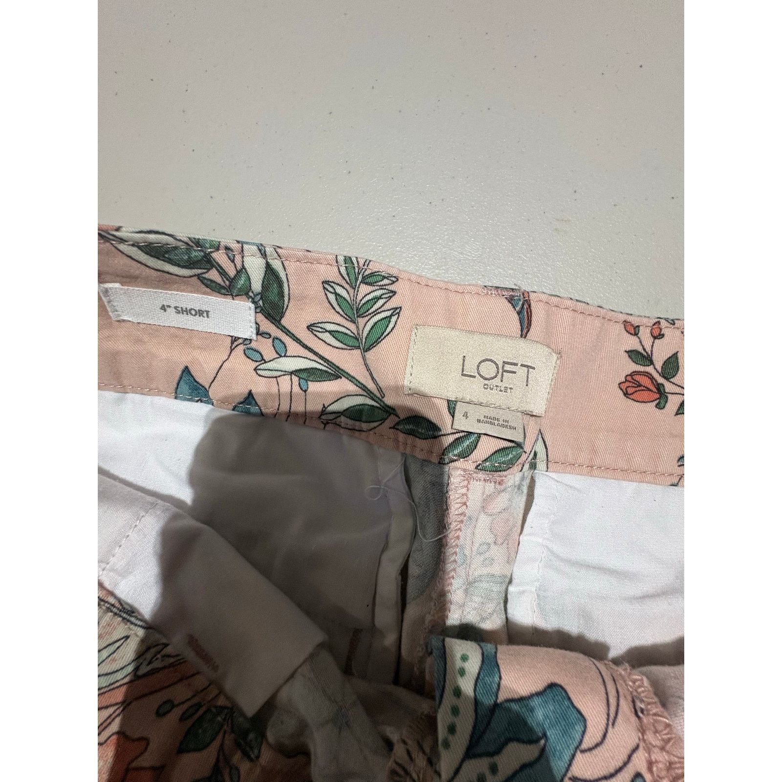 Loft LOFT Outlet Women’s Floral Riviera Shorts Pink Blue Size 4 Size 27" / US 4 / IT 40 - 4 Thumbnail