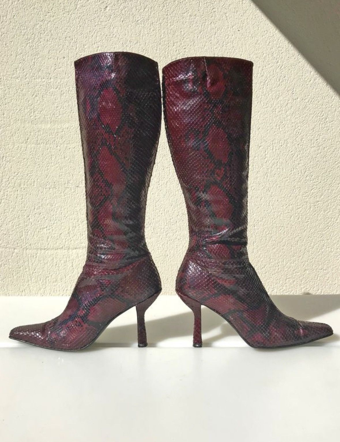 Other Pura Lopez snake skin leather boots 41 Size US 10 / IT 40 - 1 Thumbnail