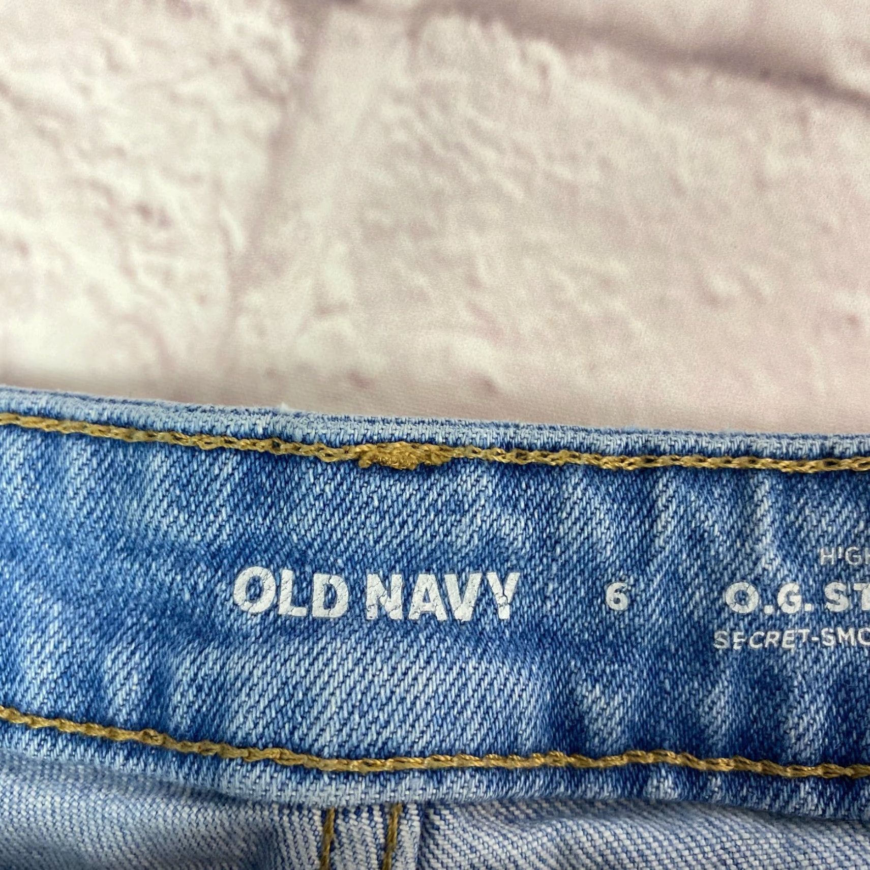 Old Navy VINTAGE Old Navy Womens OG High Rise Straight Jeans Blue Distressed Raw Hem Size 6 Size 28" / US 6 / IT 42 - 6 Thumbnail