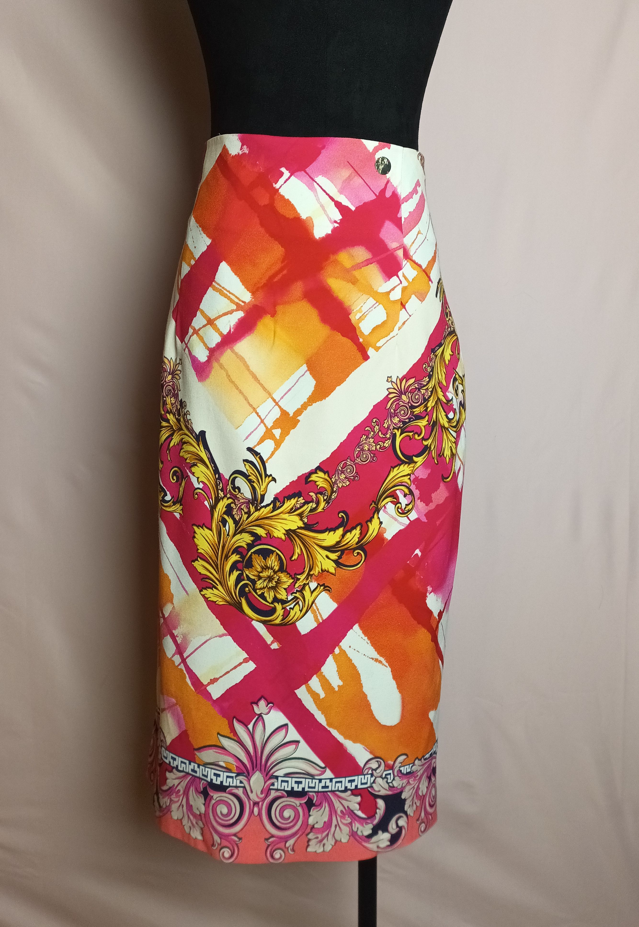 Versace Versace Collection Baroco Print Midi Skirt IT 42 Size 28" / US 6 / IT 42 - 1 Thumbnail