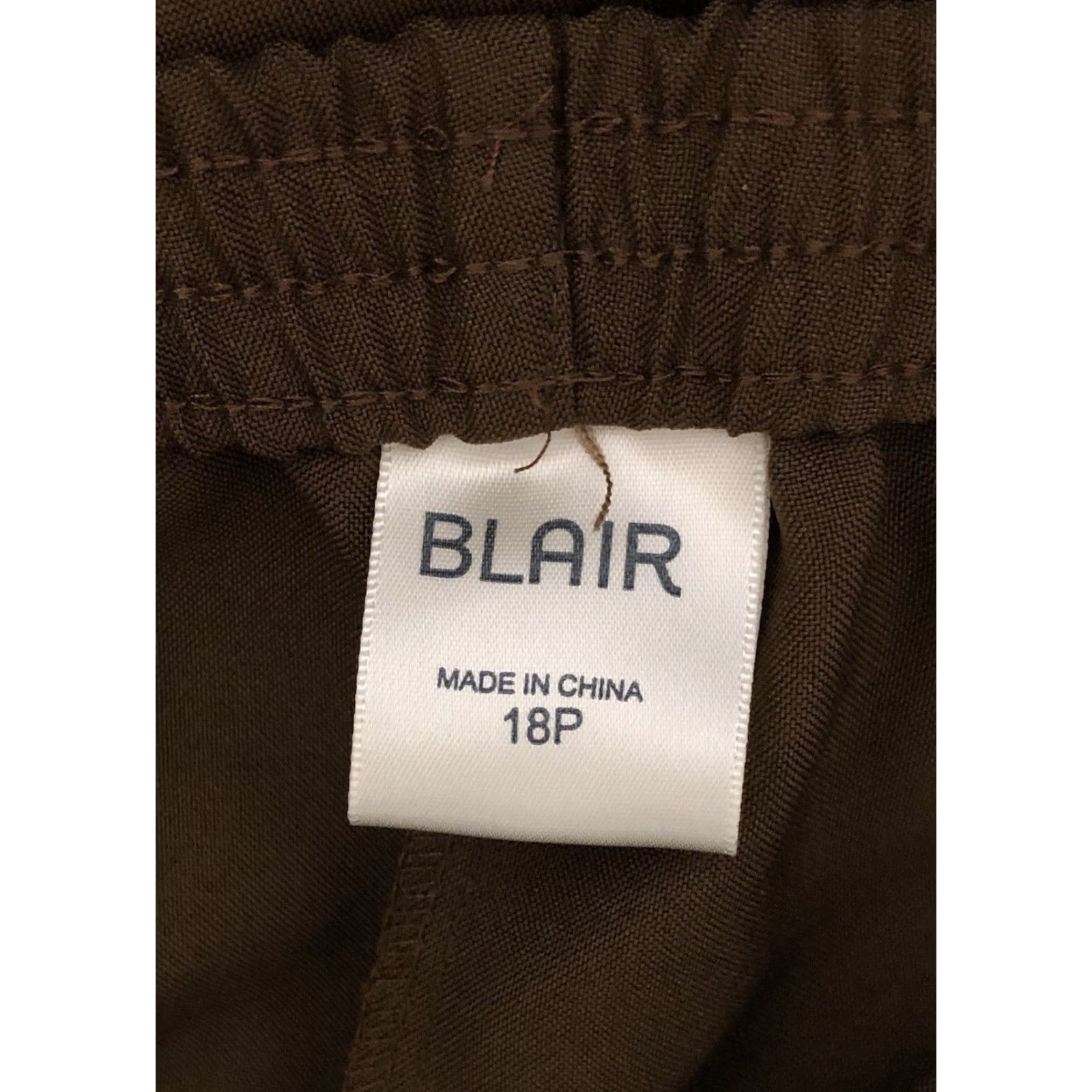 Blair Blair Dress Pants Slacks 18P Brown 34"W High Rise Straight Leg Pockets Size 40" / US 18 - 3 Thumbnail