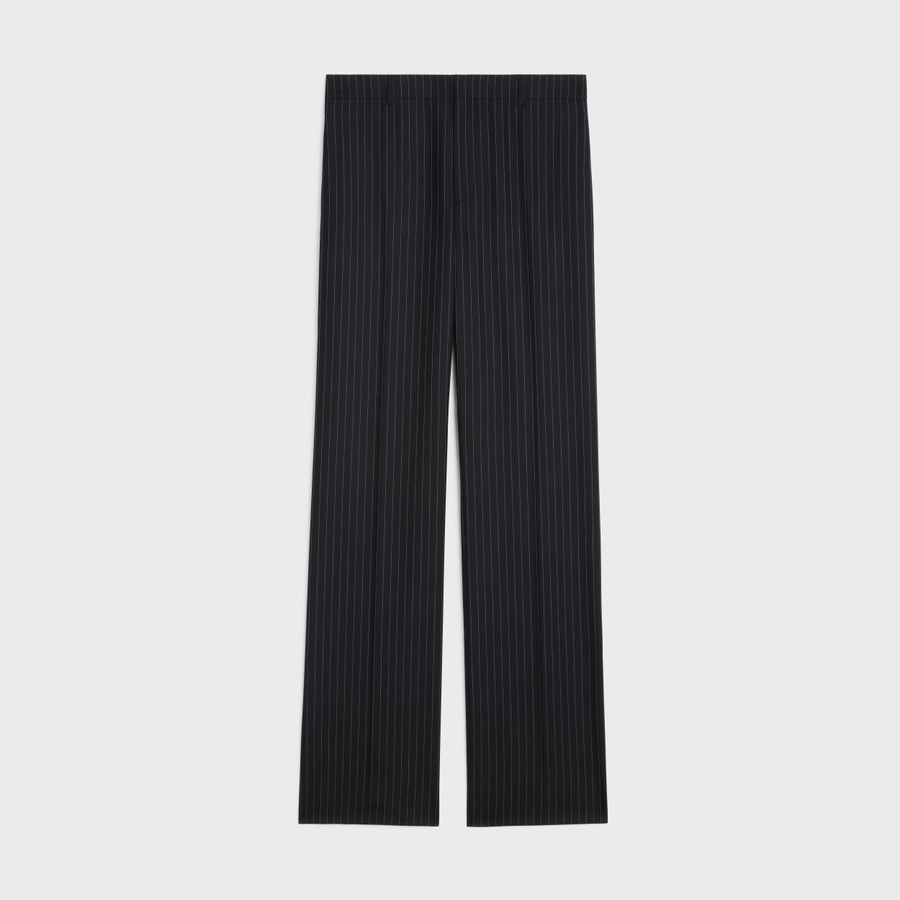 Celine STRAIGHT PANTS IN STRIPED WOOL Size US 28 / EU 44 - 1 Thumbnail