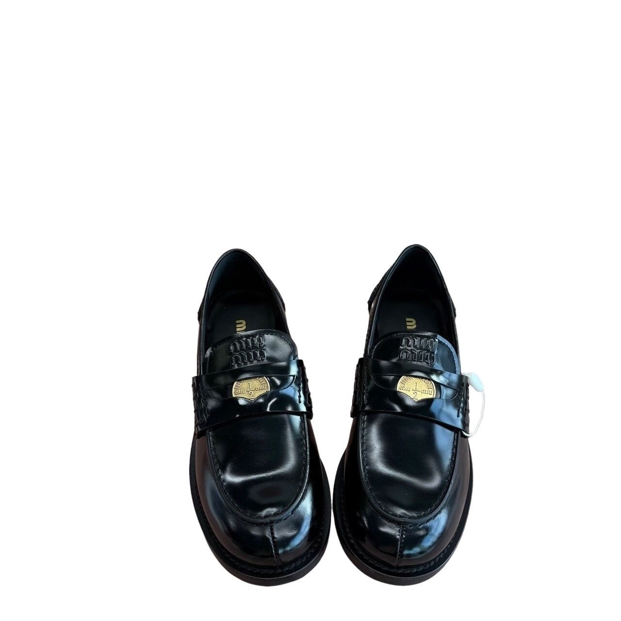 Miu Miu Miu Miu Penny Coin Leather Loafers Size 36 Size US 6 / IT 36 - 1 Thumbnail