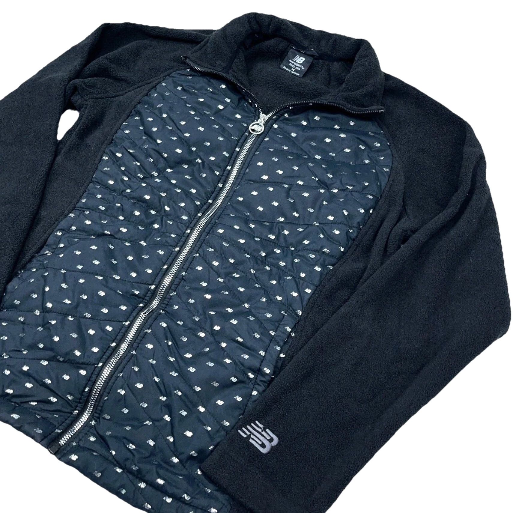 New Balance New Balance Jacket Women M Black Fleece Full Zip - Basic, All Seasons, Lightweight, Pockets, Regular Fit Size M / US 6-8 / IT 42-44 - 3 Thumbnail