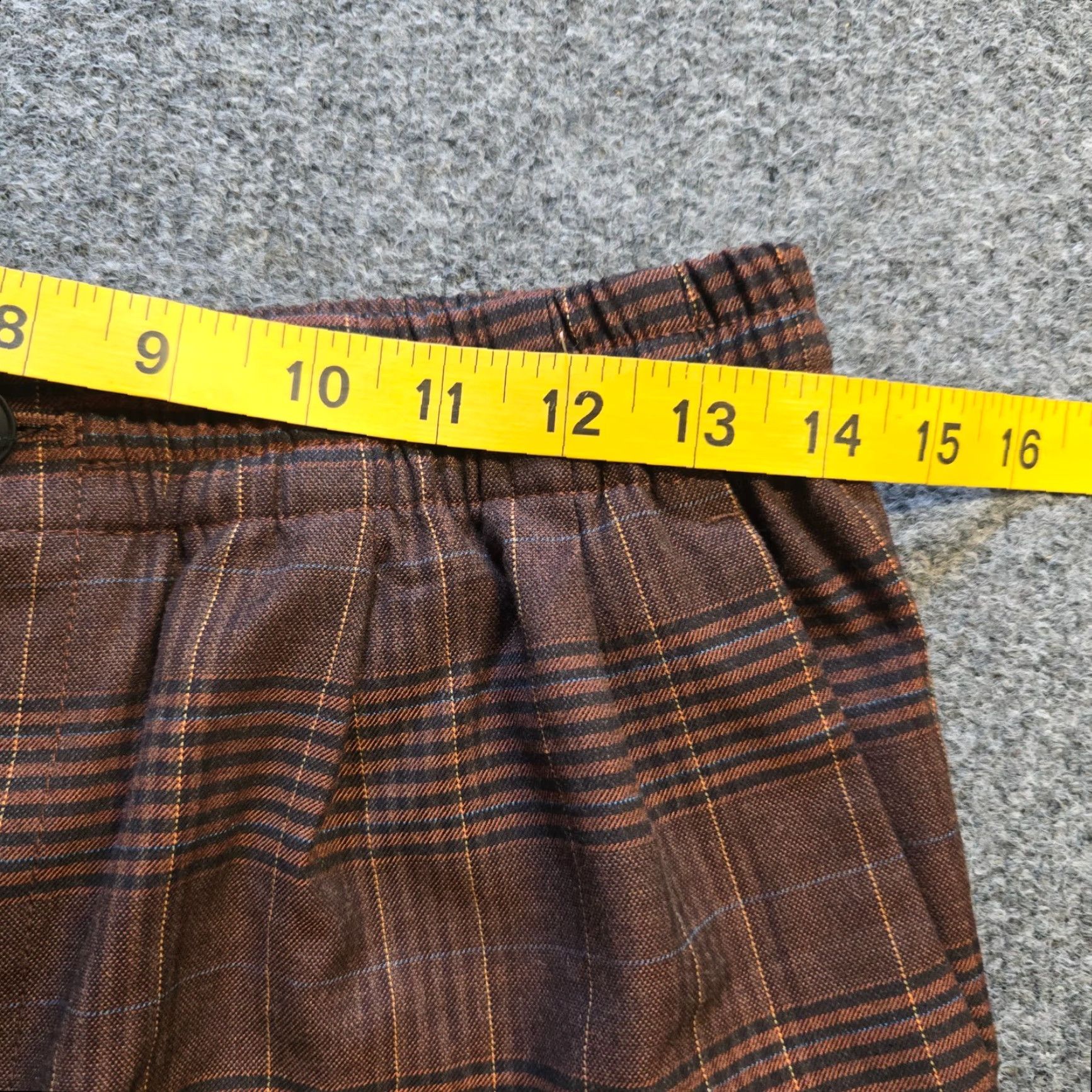 Madewell Madewell Pants Womens Size Small Brown Plaid Zip Cropped Pleated Capsule Casual Tapered Cropped Capris Style Size 28" / US 6 / IT 42 - 5 Thumbnail