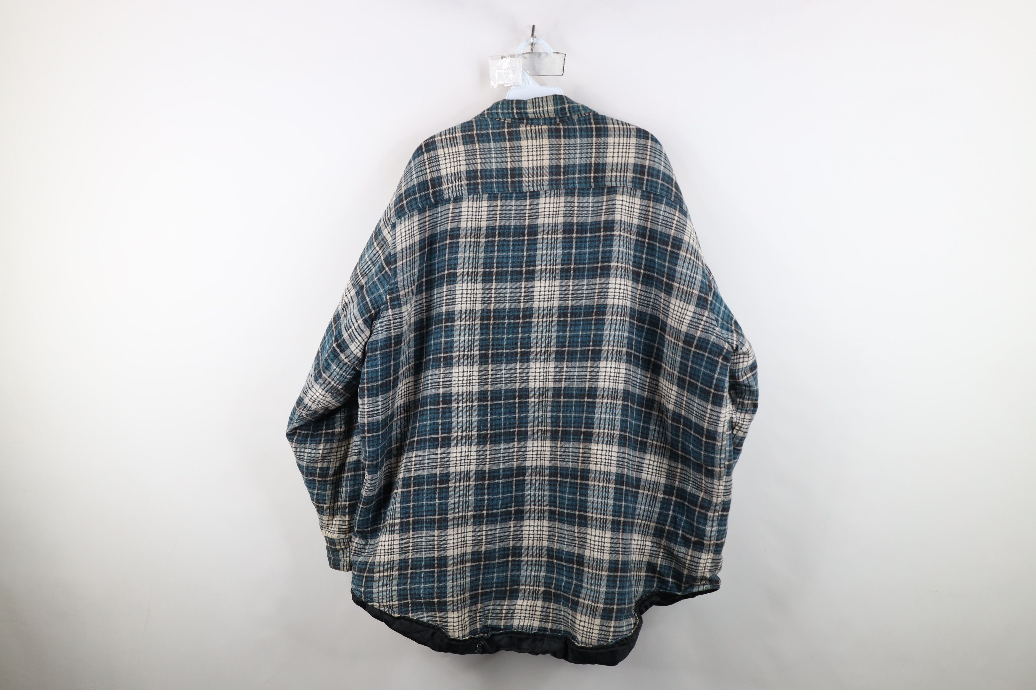 Vintage Vintage 90s Streetwear Quilted Flannel Button Shirt Jacket Size US XXL / EU 58 / 5 - 10 Thumbnail