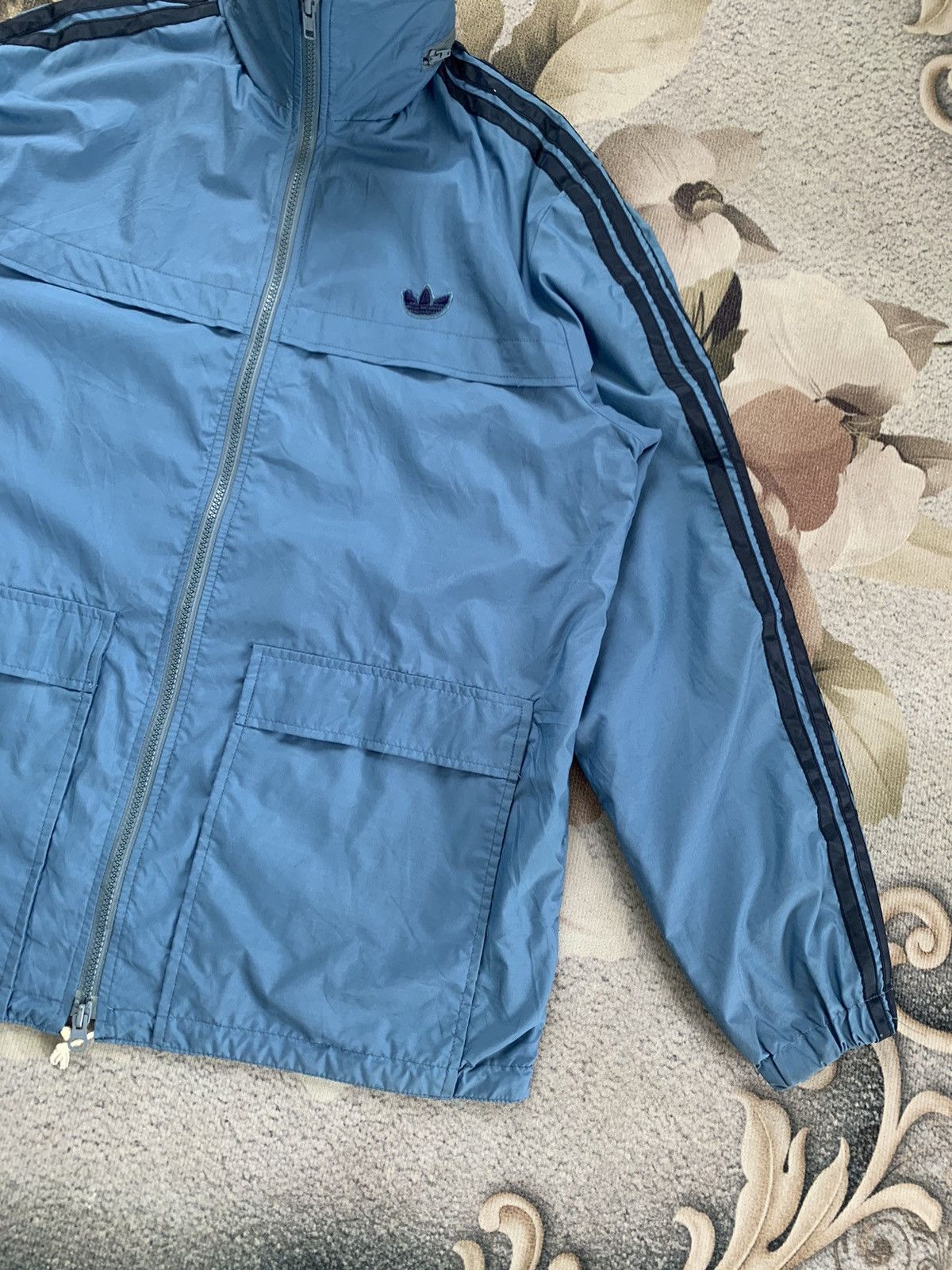 Adidas Vtg Adidas BRD/W.GERMANY Jacket With Storage Hoodie Size US L / EU 52-54 / 3 - 4 Thumbnail