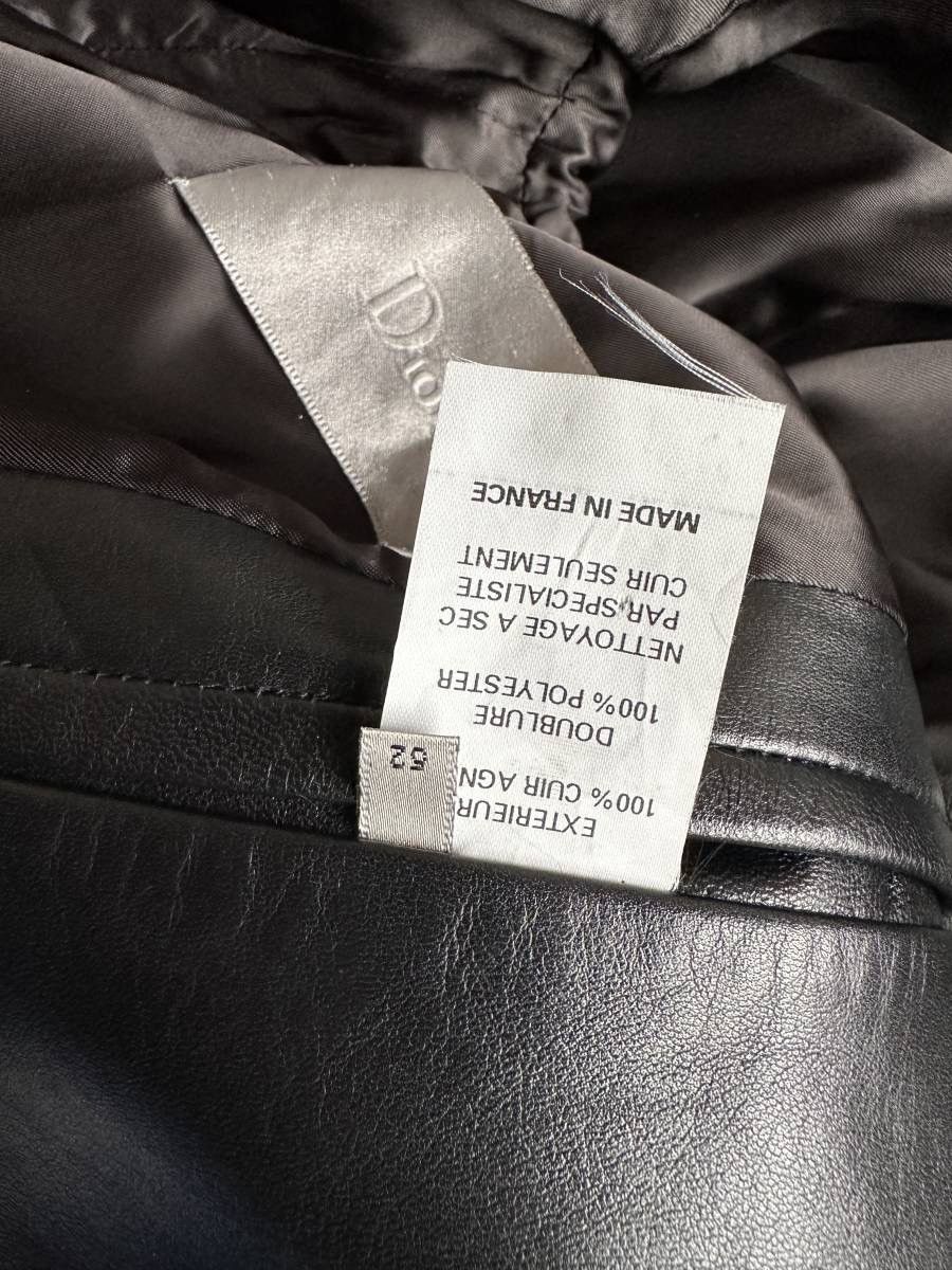 Dior × Hedi Slimane AW01 SOLITAIRE double breasted leather coat Size US L / EU 52-54 / 3 - 8 Thumbnail