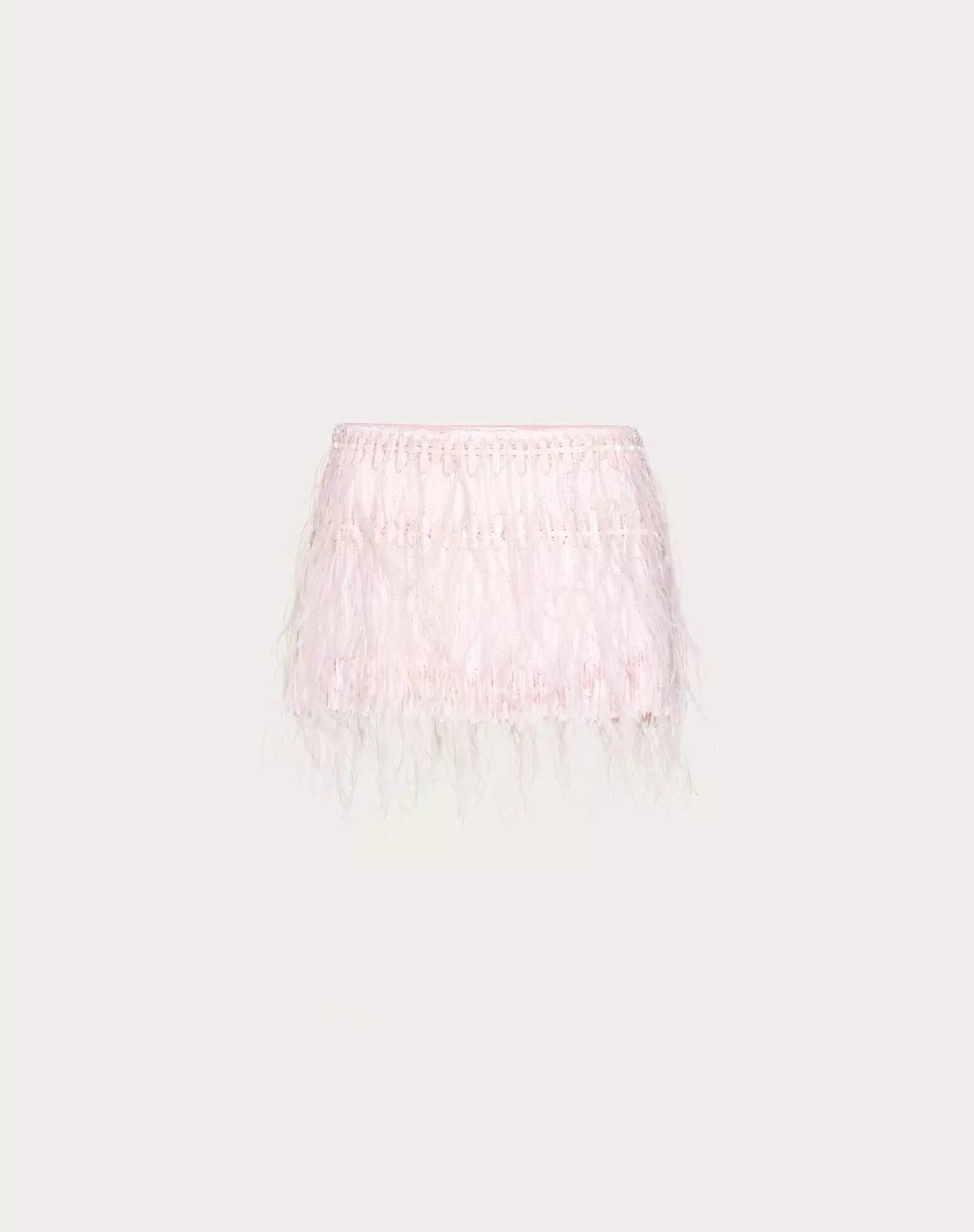 Valentino o1s1wg110625 Embroidered Organza Mini Skirt in White Size 28" / US 6 / IT 42 - 1 Thumbnail