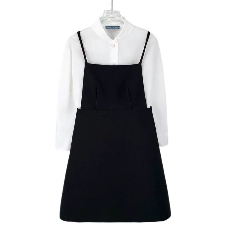 Prada Prada Colorblock Cotton Long Sleeve Dress Size US 36 / EU 52 - 1 Thumbnail