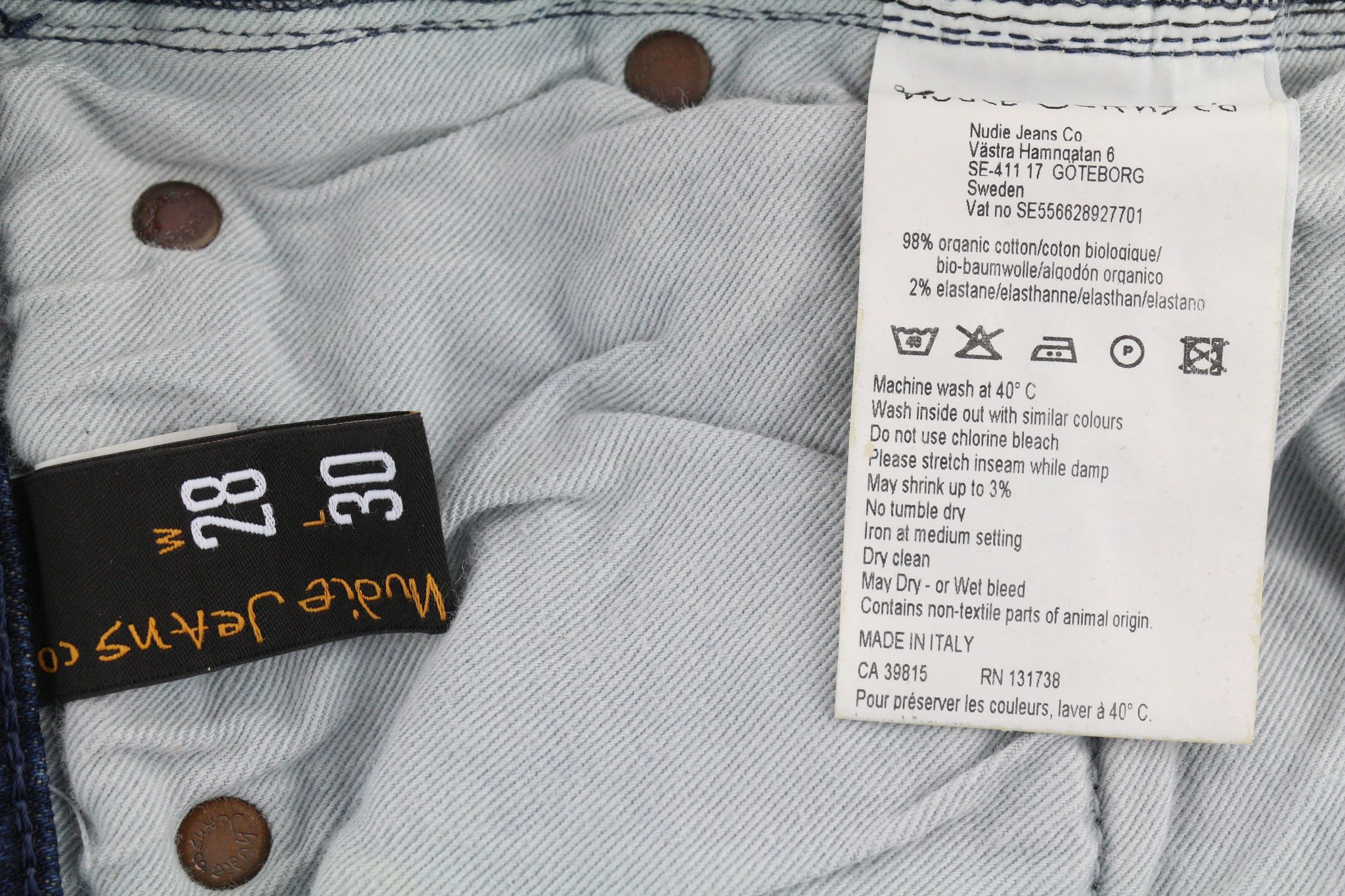 Nudie Jeans HIGH KAI W28/L30 Slim Blue Cotton Stretch Washed 80618 Size US 28 / EU 44 - 6 Thumbnail