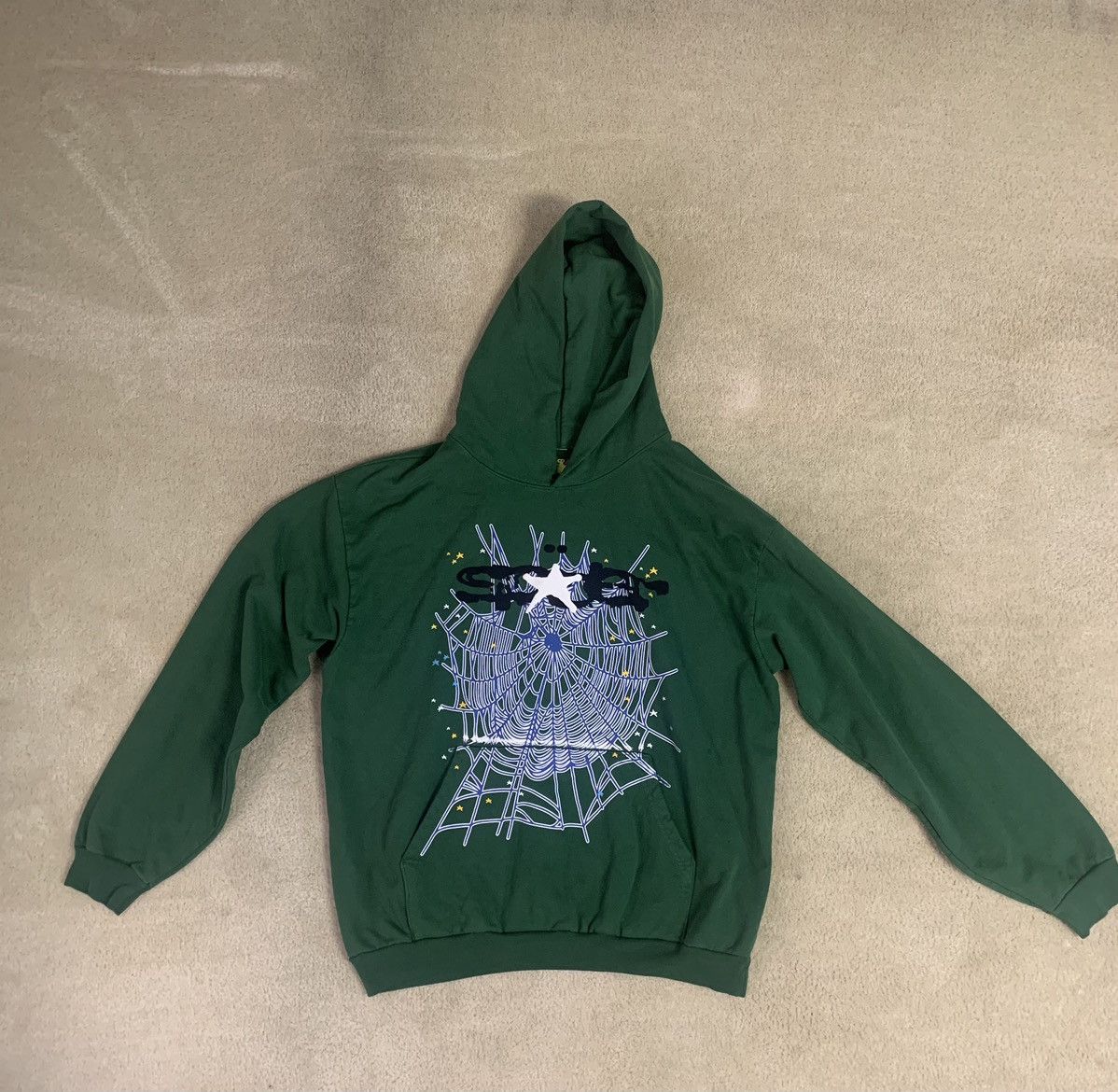 image of Spider Worldwide x Young Thug Sp5Der Worldwide Hunter Green Hoodie, Men's (Size XL)