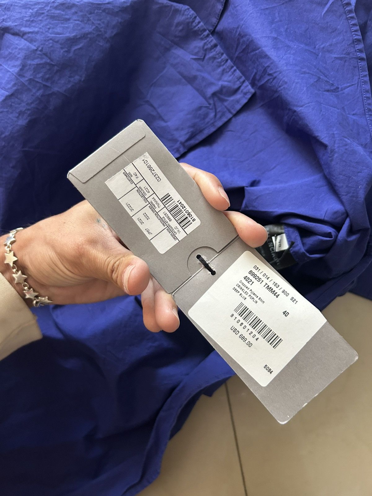 Balenciaga Balenciaga Cropped pajama shirt Size US XXS / EU 40 - 5 Thumbnail