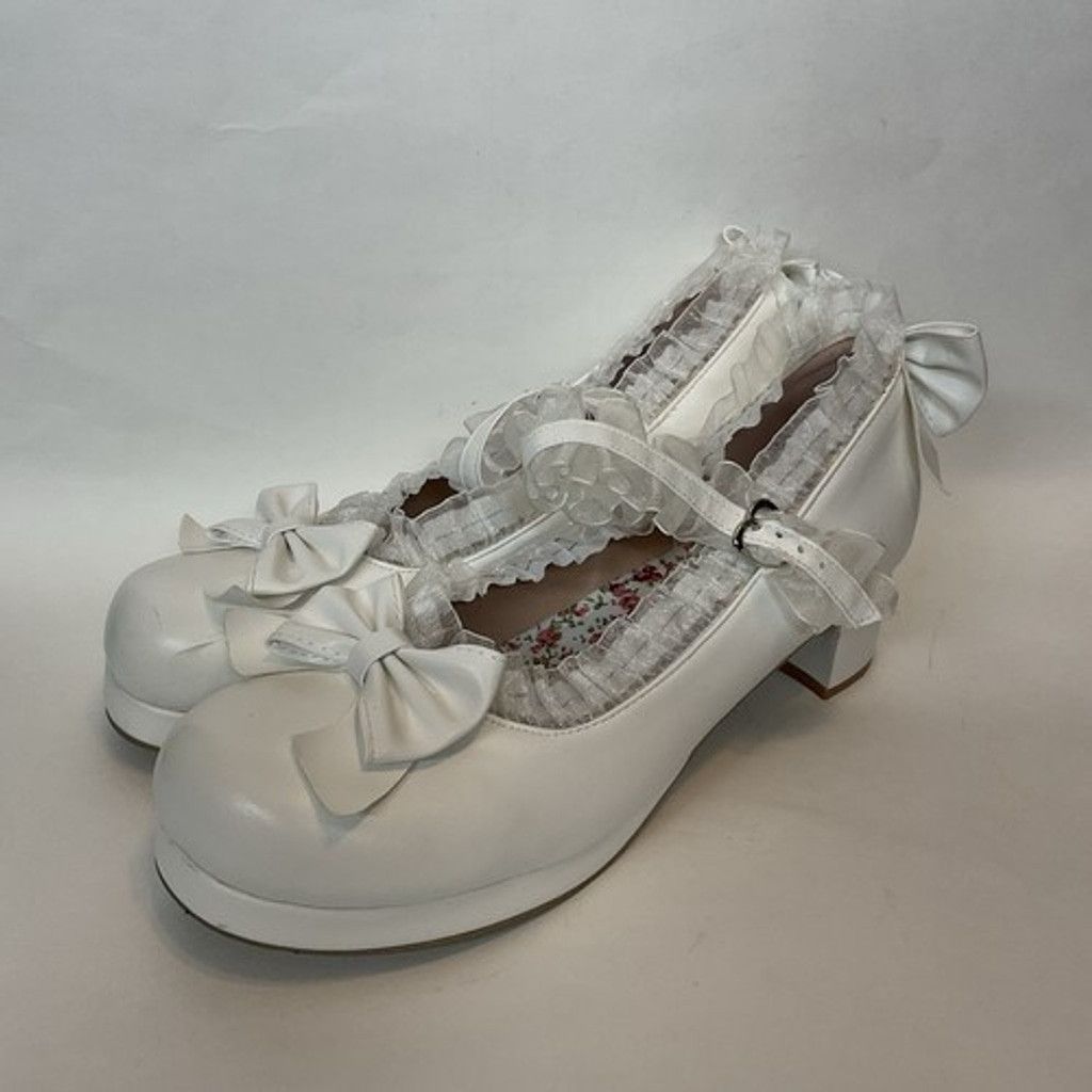 The Unbranded Brand Round Toes Bowknot Mid Thick Heels Mary Jane Women 11-11.5 Size US 11 / IT 41 - 14 Thumbnail
