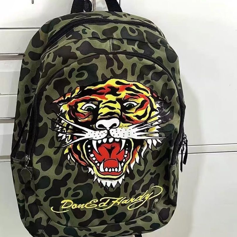 ed hardy printed tiger cargo backpack