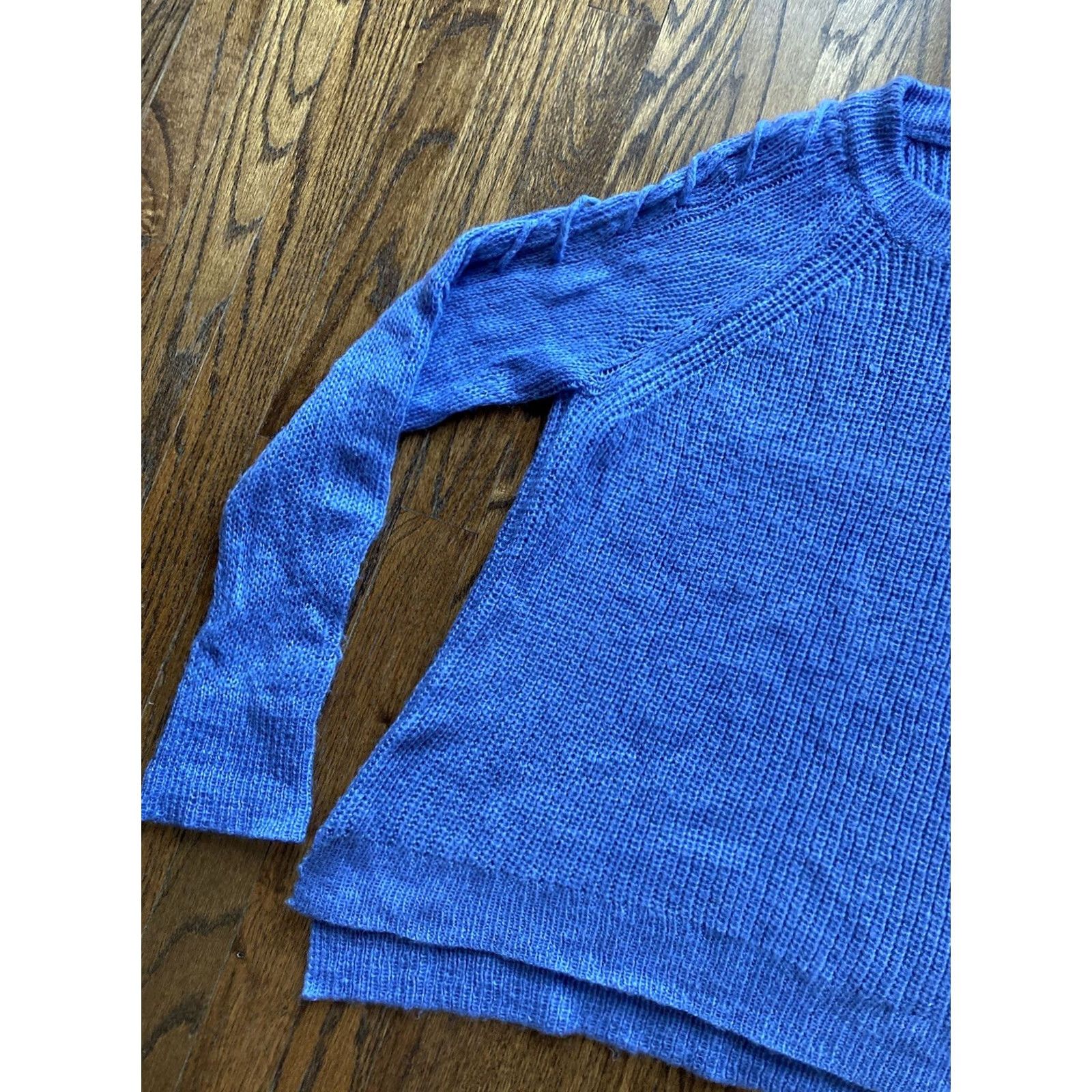 Vintage Wooden Ships Sweater Womens Medium Blue Mohair Blend Knit Pullover Size M / US 6-8 / IT 42-44 - 2 Thumbnail