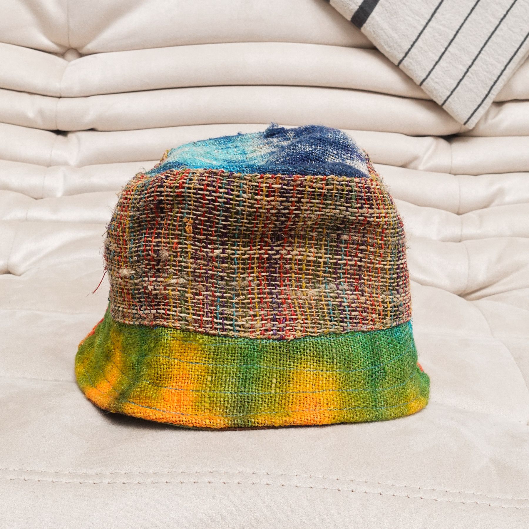 Vintage VTG Kathmandu hemp Tie-Dye Hat Stash Pocket Made In Napal Size ONE SIZE - 4 Thumbnail