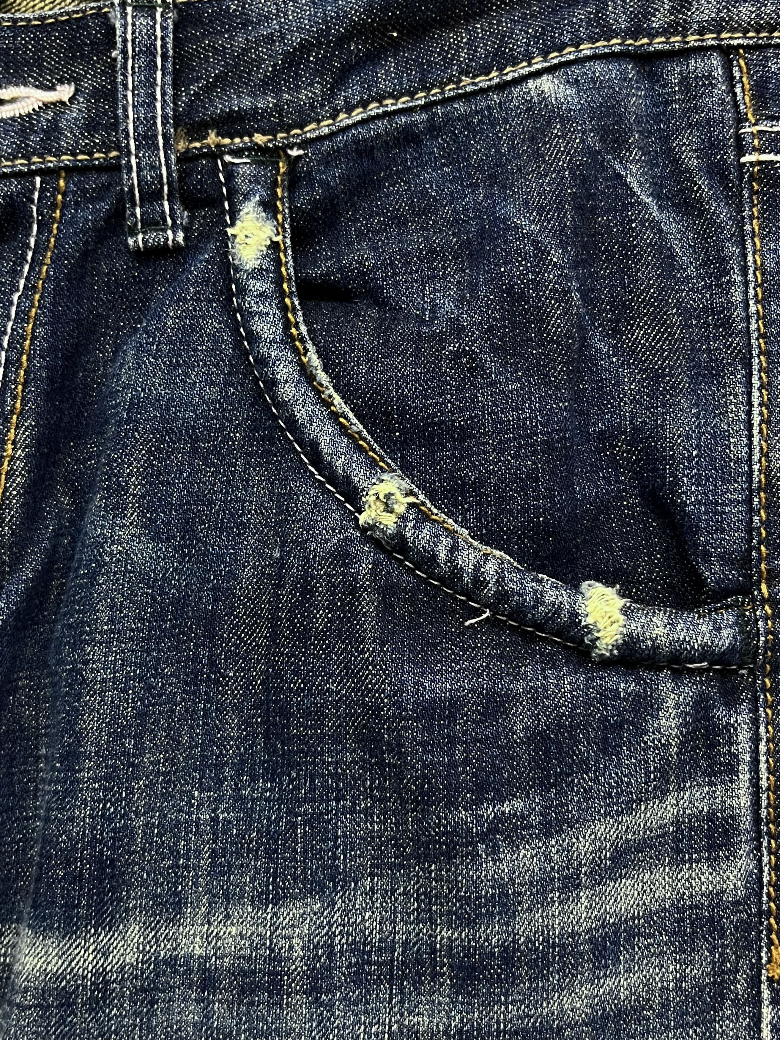 Global Work 🔥GRUNGE KurtCobain Inspired Boro Patchwork Undercover Style Size US 31 - 13 Thumbnail