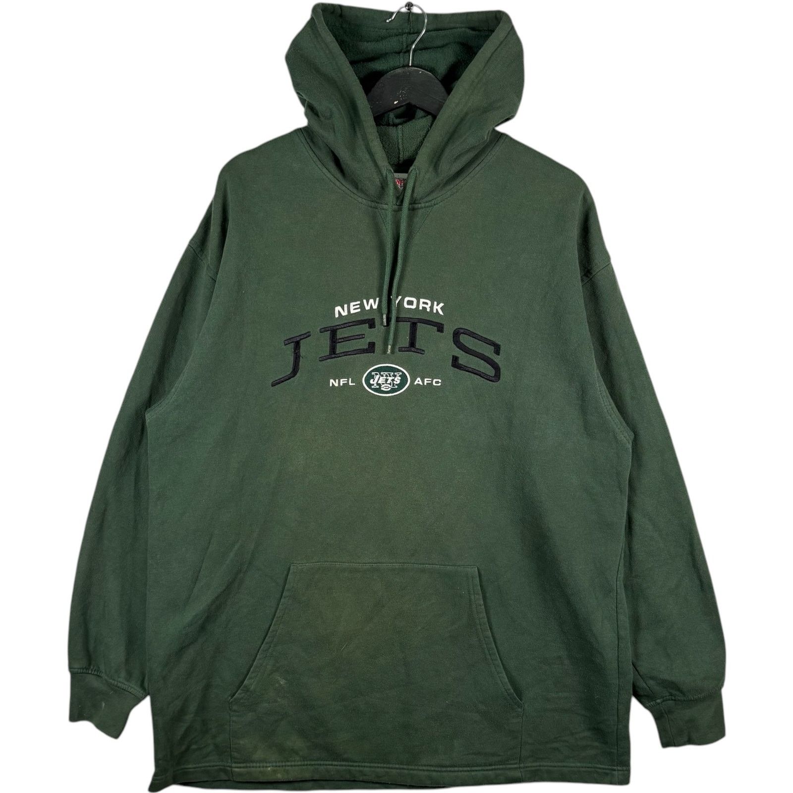 NFL Vintage New York Jets Embroidered Spellout NFL Hoodie XL Size US XL / EU 56 / 4 - 1 Thumbnail