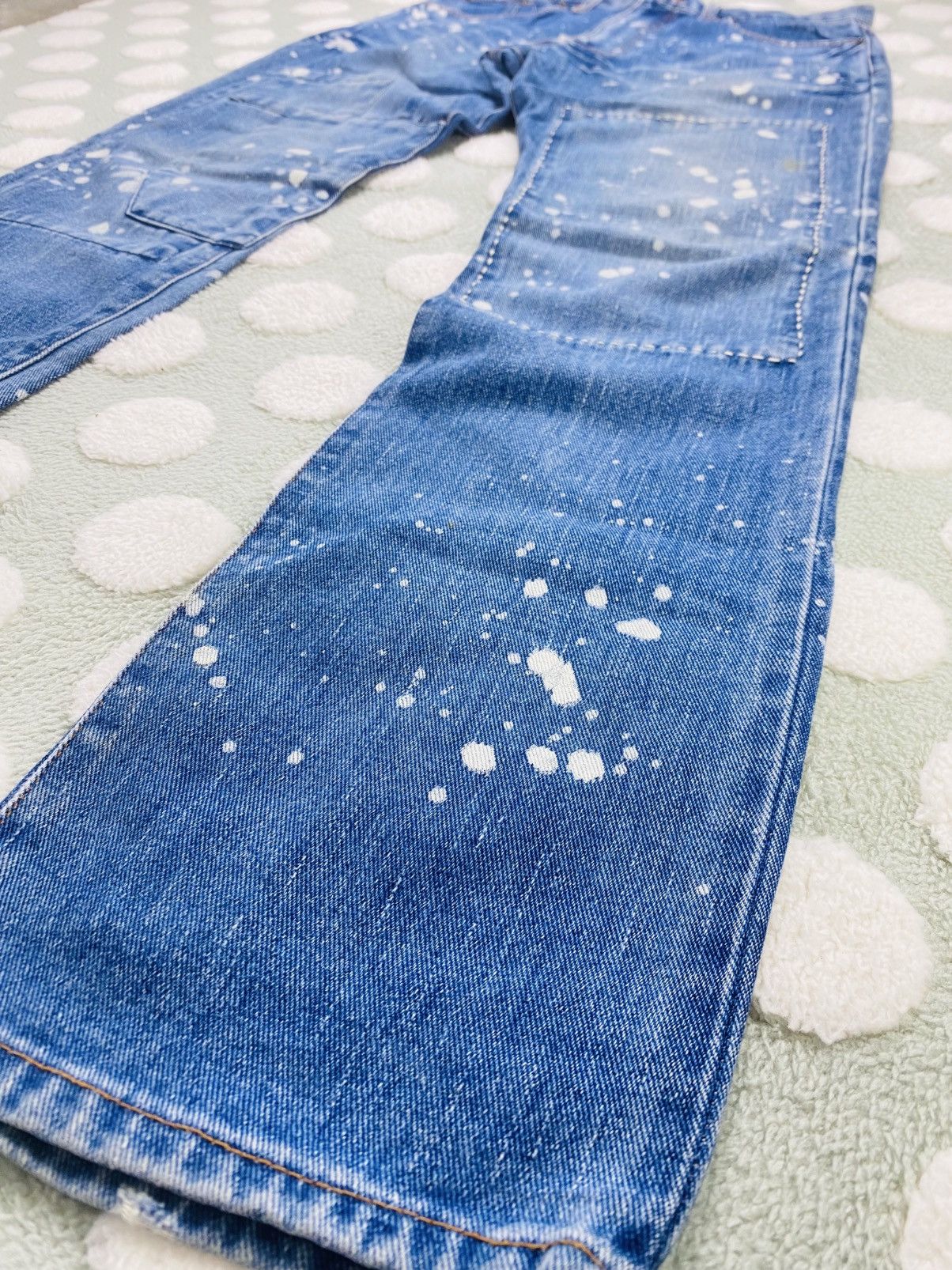 Japanese Brand Japanese boro-style custom patchwork paint-splatter jeans Size US 32 / EU 48 - 9 Thumbnail