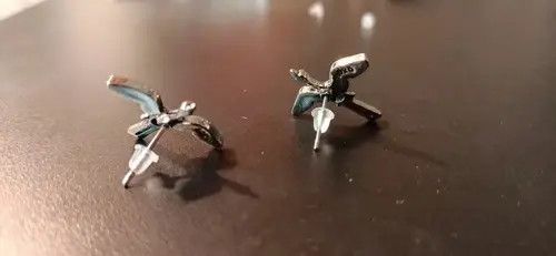 Jewelry Crane Bird Earrings Gothic Punk Jewelry Spike Size ONE SIZE - 3 Thumbnail
