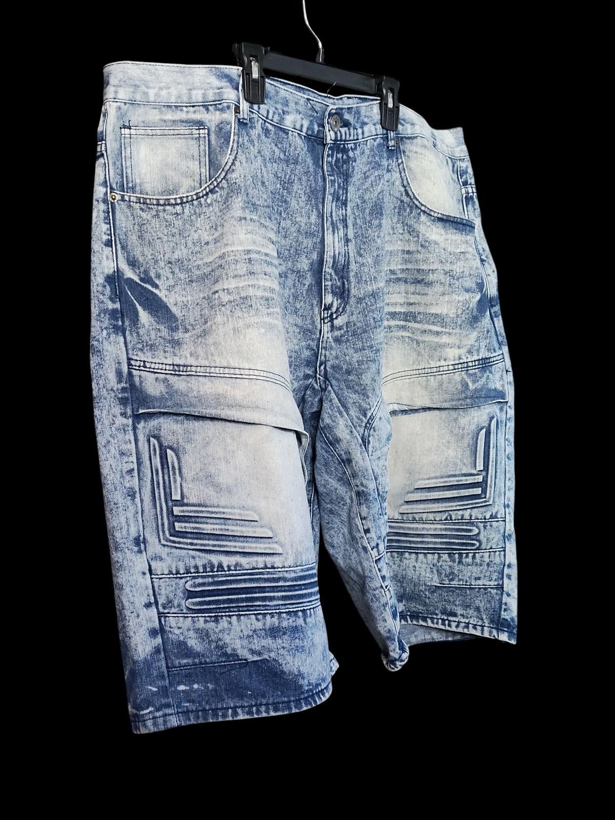 Other Stitches & Rivets Men's Denim Blue Acid Wash Shorts Size US 32 / EU 48 - 3 Thumbnail