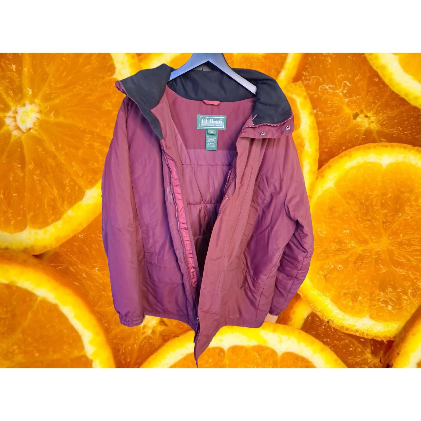 L.L. Bean L.L. Bean Maroon Winter Coat With Lots of Pockets and Remova Size US XL / EU 56 / 4 - 2 Thumbnail