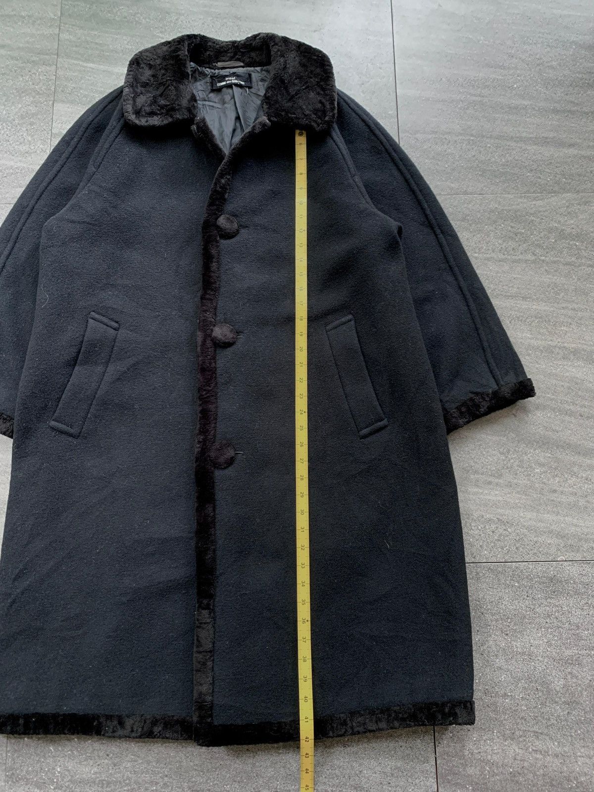 Comme des Garcons FREE TAX! 1991 Heavy Wool Fur Collared Coat Jacket Size US M / EU 48-50 / 2 - 12 Thumbnail
