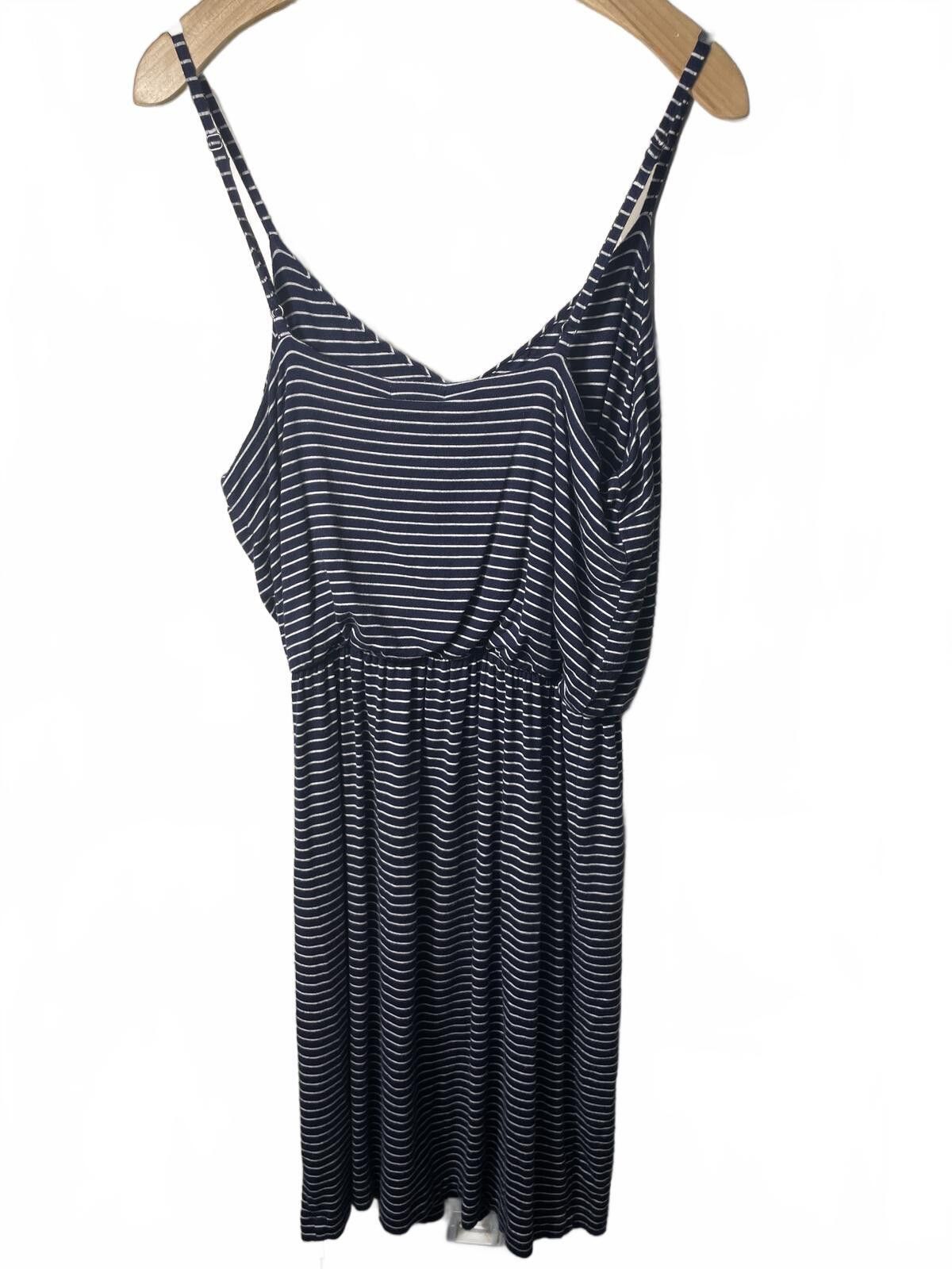 Gap Gap Dress Women's Small Navy Blue White Striped Casual EUC Size S / US 4 / IT 40 - 4 Thumbnail