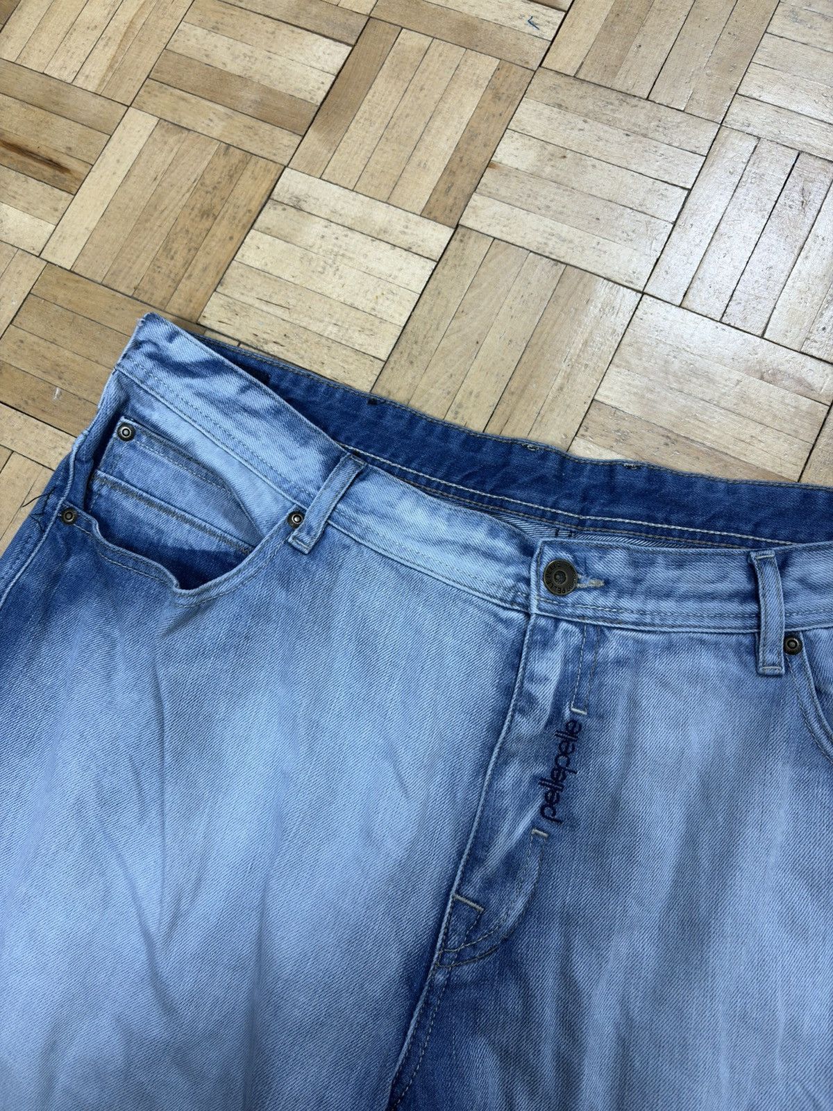 Pelle Pelle Pelle Pelle Baggy Rap Jeans Hiphop Washed Fade 42W Fits 40 Size US 40 / EU 56 - 3 Thumbnail