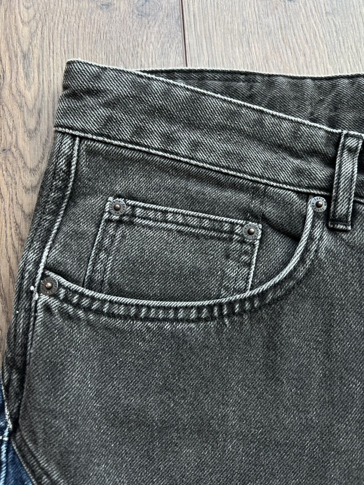 Supreme Supreme 2-Tone Paneled Denim Jeans “Black” 34 Size US 34 / EU 50 - 9 Thumbnail