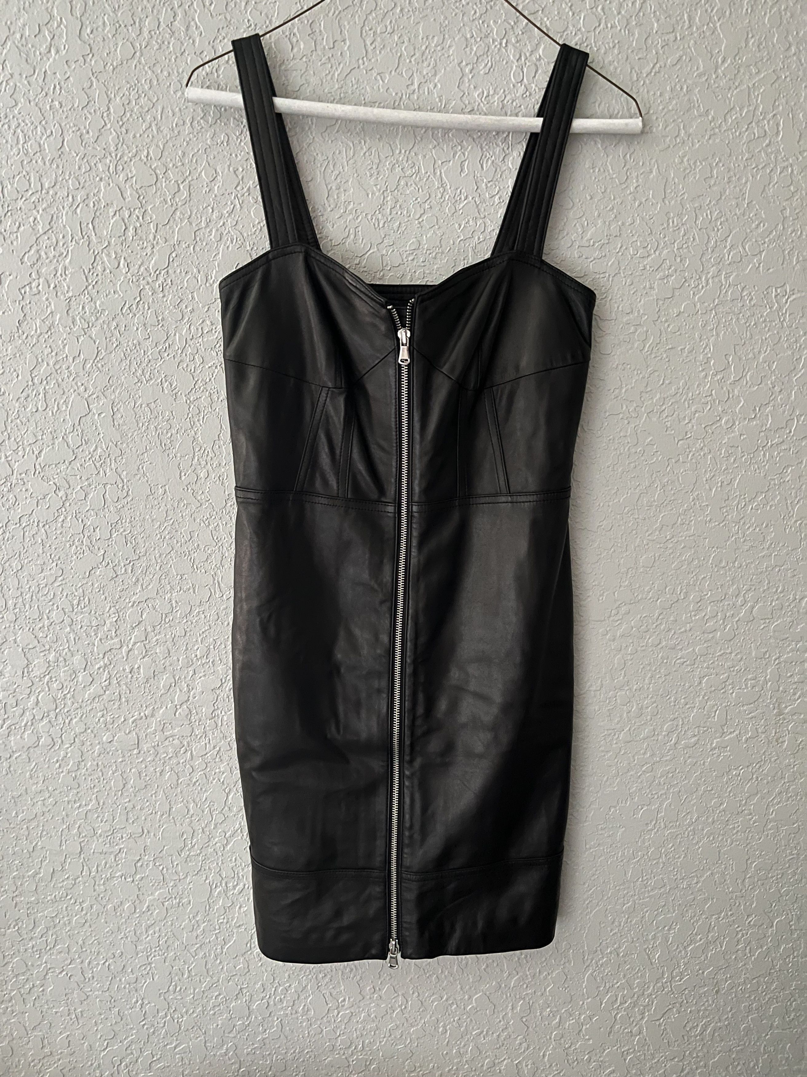 Marc Jacobs Genuine Leather Zip Dress