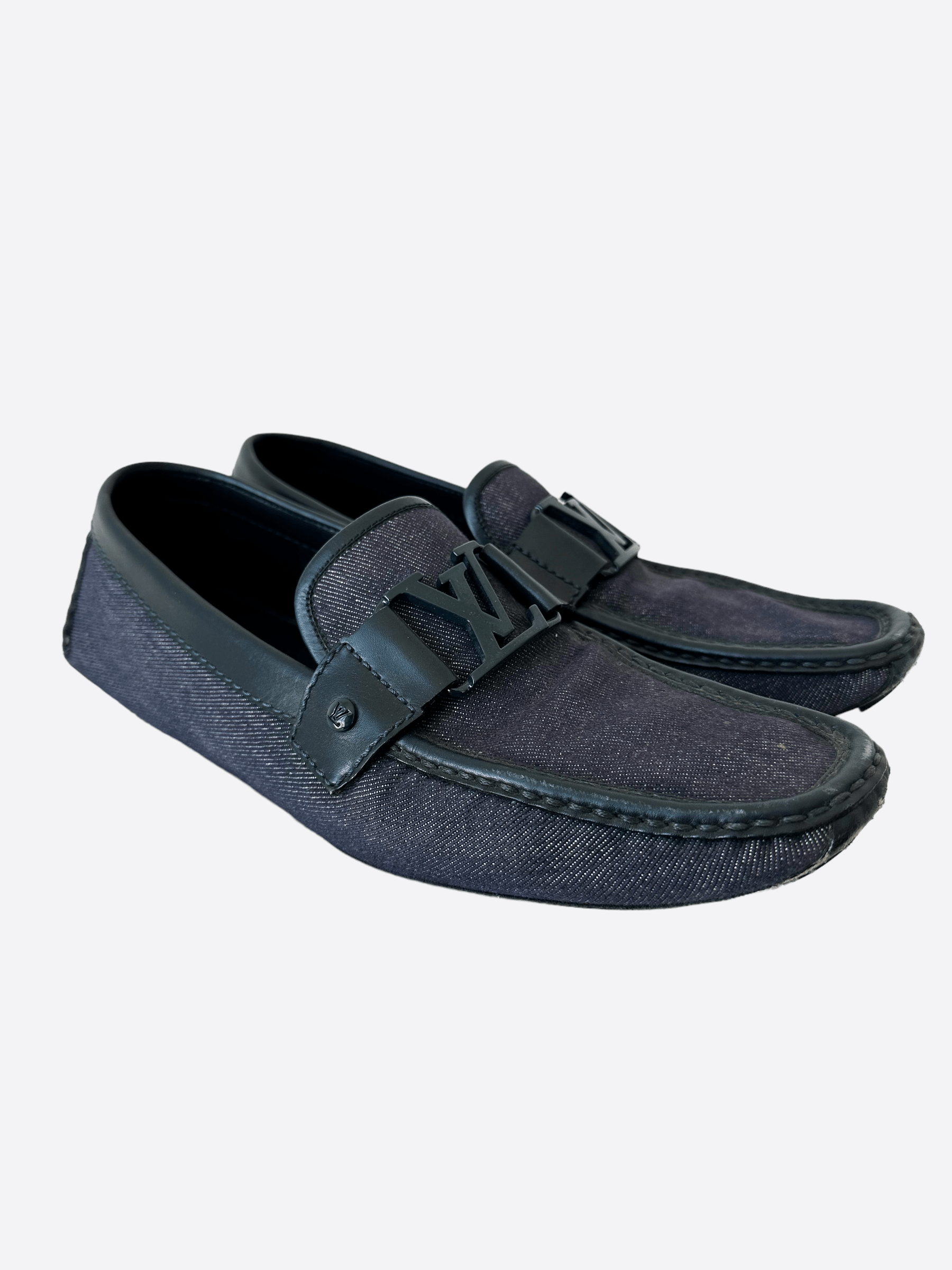 Louis Vuitton Louis Vuitton Navy Blue Logo Loafers Size US 9 / EU 42 - 2 Thumbnail