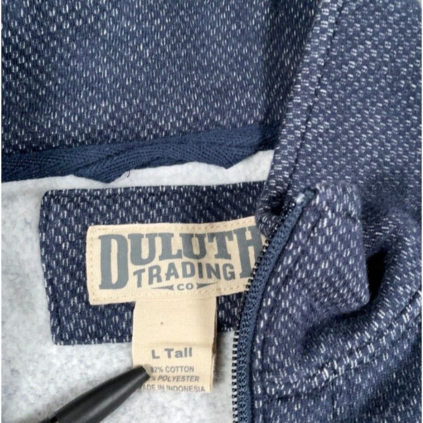 All Blues Duluth Trading Co. Zip Vest Adult Large Tall Blue Cotton Outdoor Workwear Mens Size US L / EU 52-54 / 3 - 3 Thumbnail